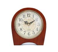Wooden Mantel Clock for Living Room Décor, Solid Wood Desk Quartz Silent Retro Clock for Fireplace, Office, Shelf & Home Décor Gift
