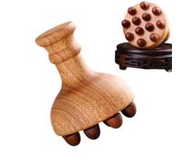 Wooden Massage Brush - 12 Bead Oak Massager | Body Care Tool