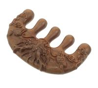 Wooden Massage Comb Green Sandalwood Wood Comb Carving Scalp Stimulation Wide Tooth Detangler for Women Daily Use Hair Care