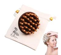 Wooden Massage Comb - Natural Sandalwood Hair Brush for Scalp & Meridian | Portable Anti-Static Men Women Care