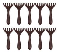 Wooden Massage Comb Wooden Meridian Massage Comb Anti-Static 6-Claw Head Massager Promote Blood Circulation Body Gua Sha Tool Brush(10PCS)