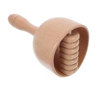 Wooden Massage Stick with Roller, Chinese Cherry, Teeth Design | Body Relaxation Tool, for Fitness Enthusiasts and Older Users, Salon Use, Promotes Circulation, Eases Fatigue