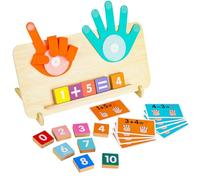 Wooden Math Counting Toys for Kids,Montessori Math Toy for Kids,Numbers Counting Toy,Educational Learning Toy,Finger Counting Game,Teaching Aids Numbers Montessori for Boys Girls Gift 3 4 5 Years Old