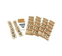 Wooden Math Learning Toy, Counting Puzzle with Beads & Number Boards for Kids Ages 3-6, Educational Teaching Aid for Numbers 11-99