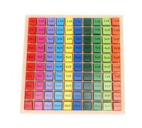 Wooden Math Multiplication Board, Kids Wooden Board Game for Times Tables, Improve Intelligent Colorful Multiplication Board Educational Game