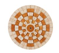 Wooden Math Puzzle - Challenging Number Game With Rotating Wheel Design, Brain Teaser For Adults Desktop Travel Entertainment, Exploration Calculation Training Logic Elder Dementia Activity | Travel C