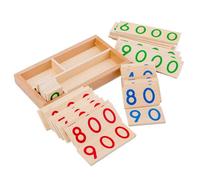 Wooden Mathematics Number Cards Numbers Learning Set 1-9000