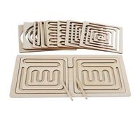 Wooden Maze Game - Educational Brain Teaser Puzzle Toy For Kids | Left & Right Brain Development, Fine Motor Skill Training, Hand-Eye Coordination, Pen Control Labyrinth Board For Preschool Learning