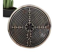 Wooden Maze | Portable Round Mindfulness Tool Wooden Multifunctional Educational Activity Board Easy Play with Just Rule: Find the Way. The Board is Made of Wood