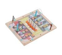 Wooden Maze Puzzle Toy, Hand Eye Coordination Booster, Premium Rubber Wood Construction, Innovative Control Lever System, Two Player Competitive Fun, Educational Fun Combined,
