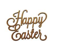 Wooden MDF Word "Happy Easter" Craft Shape Laser Cut Embellishment (30cm)