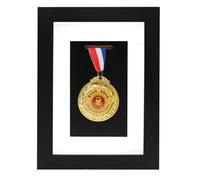 Wooden Medal Medal case, 6" x 8" Medal Medal Display for Military Medal Display, Marathon, Swimming, Football, case for Medals for Sports Display(Black)