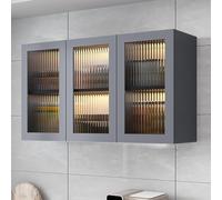 Wooden Medicine Cabinet - Over-The-Toilet Storage with Glass Doors, Versatile Hanging Pantry for Bathroom, Bedroom & Kitchen, Modern Home Decor Display Stand