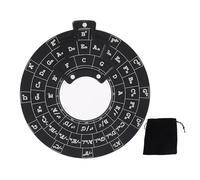 Wooden Melody Tool, Aluminum Alloy Chord Wheel Music Theory Learning Circle, Circle of Fifths Wheel for Guitar, Bass, Piano