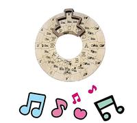Wooden Melody Tool, Chord Wheel for Musicians, Circle of Fifths Wheel, Circle Wooden Wheel and Musical Educational Tool, Music Transpose Tool for Notes (Color : 1pcs)