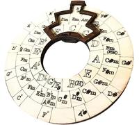 Wooden Melody Tool Map, Circle Of Fifths Wheel Guitar Learning Tool, Song Writing and Music Exploration Must Have tool for Guitar, Ukulele, Piano (1Pc)