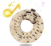 Wooden Melody Tool Music Instrument Wood Melody Maker Circle of Fifths Wheel, Circle Wooden Wheel and Musical Educational Tool Chord Wheel for Musicians Music Lovers