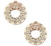 Wooden Melody Tool, Round Circle of Fifths Wheel Chord Tool Music Transpose Accessories