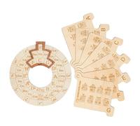 Wooden Melody Tool, Round Circle of Fifths Wheel Melody Tool with 7 Pcs Guitar Chord Cards, 6.3 inches Large Size Music Theory Learning Tool for Musicians, Songwriters, Beginners