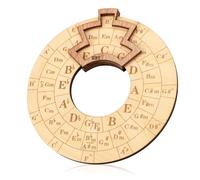 Wooden Melody Tool, Round Wooden Melody Chord Tool Chord Wheel Tool Circle of Fifths Wheel Tool Wooden Melody Tool for Musicians for Chords Notes Key Signature