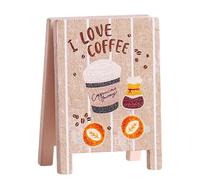 Wooden Memo Stand Decorative Note Card Display Stand for Holding Note Small Picture Card and Offices Desk Organization Old Wooden Writing Materials