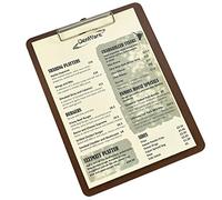 Wooden Menu Clipboard A4 - Rustic Wooden Menu Holder, Ideal for Displaying Daily Specials