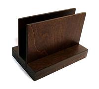 Wooden MENU Holder Brochure Leaflet Table TOP Organizer Pocket for Leaflets, Envelopes, Flyers, Pamphlets, Booklets Logo Engraving - Code MENU Z