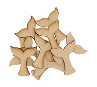 Wooden Mermaid Tail Multiple Sizes - MDF Craft Shape Blank Decoration Embellishments Laser Cut DoodleTech (Size: 70mm / Pack: 10)