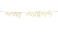Wooden Merry Christmas Banner, 87 x 17 cm