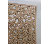Wooden mesh decoratie Panel, Wall partition, Radiator Cover Grille, Cut-Outs, Kitchen Furniture, Laser Cut in 3mm Thick MDF (Size 1200mm x 610mm) Pattern G20A. Made in The UK. (Primed White)