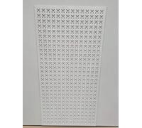Wooden mesh Decorative Panel, Wall partition, Radiator Cover Grille, Cut-Outs, Kitchen Furniture, Laser Cut in 3mm Thick MDF (Size 1200mm x 610mm) Milan ML4 Pattern Made in The UK. (Primed White)