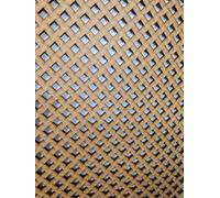 Wooden mesh Decorative Panel, Wall partition, Radiator Cover Grille, Cut-Outs, Kitchen Furniture, Laser Cut in 6mm Thick MDF (Size 1200mm x 500mm) Diamond Pattern D7. Made in The UK. (Primed White)