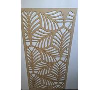 Wooden mesh Decorative Panel, Wall partition, Radiator Cover Grille, Cut-Outs, Kitchen Furniture, Laser Cut in 3mm Thick MDF (Size 1200mm x 610mm) Leaf L2 Pattern. Made in The UK. (unprimed)