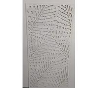 Wooden mesh Decorative Panel, Wall partition, Radiator Cover Grille, Cut-Outs, Kitchen Furniture, Laser Cut in 3mm Thick MDF (Size 1200mm x 610mm) Palm T20E Pattern Made in The UK. (Primed White)