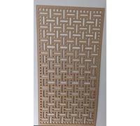 Wooden mesh Decorative Panel, Wall partition, Radiator Cover Grille, Cut-Outs, Kitchen Furniture, Laser Cut in 3mm Thick MDF (Size 1200mm x 620mm) AL Pattern. Made in The UK. (priamed White)