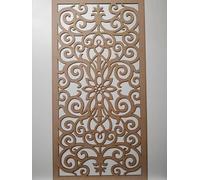 Wooden mesh Decorative Panel, Wall partition, Radiator Cover Grille, Cut-Outs, Kitchen Furniture, Laser Cut in 3mm Thick MDF (Size 1200mm x 610mm) G1 Pattern. Made in The UK. (unprimed)