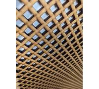 Wooden mesh Decorative Panel, Wall partition, Radiator Cover Grille, Cut-Outs, Kitchen Furniture, Laser Cut in 3mm Thick MDF (Size 1200mm x 620mm) Diamond Pattern D5. Made in The UK. (unprimed)