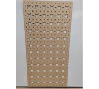 Wooden mesh Decorative Panel, Wall partition, Radiator Cover Grille, Cut-Outs, Kitchen Furniture, Laser Cut in 3mm Thick MDF (Size 1200mm x 610mm) E3 Pattern Made in The UK. (Primed White)