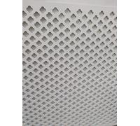 Wooden mesh Decorative Panel, Wall partition, Radiator Cover Grille, Cut-Outs, Kitchen Furniture, Laser Cut in 3mm Thick MDF (Size 1200mm x 620mm) Pattern K6. (Primed White)
