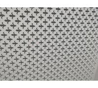 Wooden mesh Decorative Panel, Wall partition, Radiator Cover Grille, Cut-Outs, Kitchen Furniture, Laser Cut in 3mm Thick MDF (Size 1200mm x 620mm) Fleur-delis Pattern FDL. Made in UK. (Primed White)