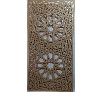Wooden mesh Decorative Panel, Wall partition, Radiator Cover Grille, Cut-Outs, Kitchen Furniture, Laser Cut in 3mm Thick MDF (Size 1200mm x 610mm) Moroccan M1 Pattern. Made in The UK. (Primed White)