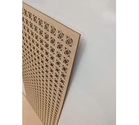 Wooden mesh Decorative Panel, Wall partition, Radiator Cover Grille, Cut-Outs, Kitchen Furniture, Laser Cut in 3mm Thick MDF (Size 1200mm x 610mm) Milan ML4 Pattern Made in The UK. (unprimed)