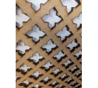Wooden mesh laser cut in 3mm thick mdf decorative panel for radiator covers, partition walls and home made cabinets (various sizes) cross pattern (KZ2). Made in the UK (Primed white, 1200mm x 620mm)