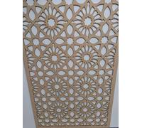 Wooden mesh laser cut in 3mm thick mdf decorative panel for radiator covers, partition walls and home made cabinets (various sizes) pattern (ZPT). Made in the UK (Unprimed, 620mm x 600mm)