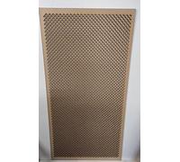 Wooden mesh laser cut in 3mm thick mdf decorative panel for radiator covers, partition walls and home made cabinets (various sizes) Diamond pattern (D5). Made in the UK (Primed white, 1200mm x 620mm)