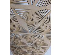 Wooden mesh laser cut in 3mm thick mdf decorative panel for radiator covers, partition walls and home made cabinets (various sizes) pattern (EP1). Made in the UK (Primed white, 1200mm x 610mm)