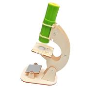 Wooden Microscope Assembly Model for Learners, Hands-on Science Structure Set for Classroom Demonstration and Home Lesson Projects School Science Project Homeschool Activity Microscope Model Assembly