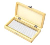 Wooden Microscope Slide Storage Box 50-Capacity Secure Organizer 26x10.5x3.5CM for Lab,Educational Use Protective Case for Slides Specimen Collection