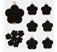 Wooden Mini Chalkboards for Writing on - Pack of 10 with Clip Small Wipe Clean