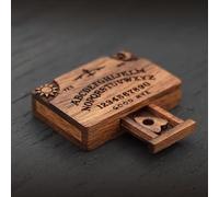 Wooden Mini Spirit Board with Storage Drawer, Gothic Letters and Numbers, Sunburst Design, Decorative Ouija-Style Home Ornament